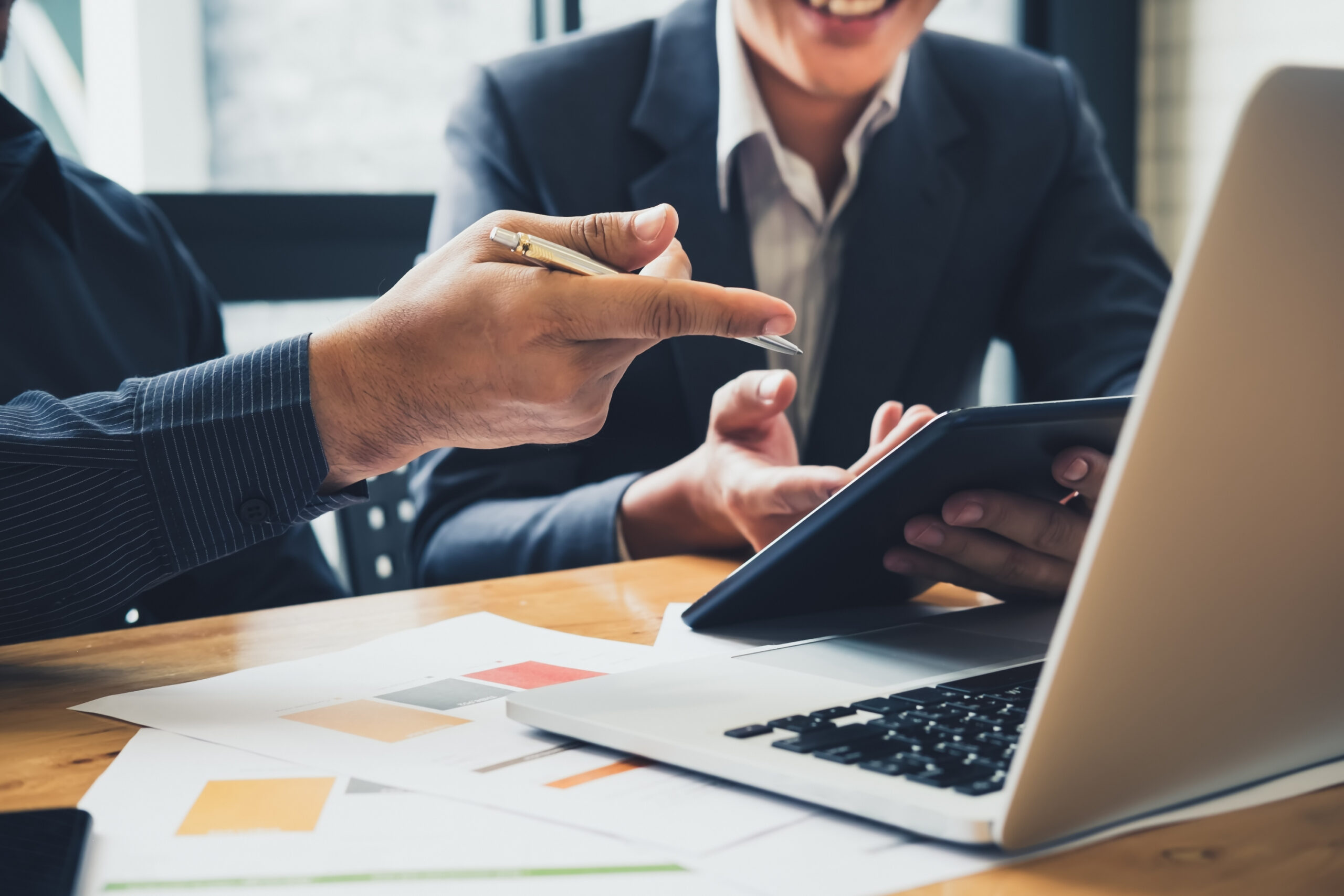 Financial planner discussing investment strategies with a client